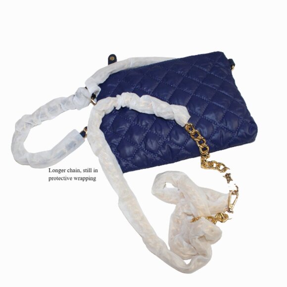 Lemonbella Sapphire Quilted Puffer Shoulder Mini Bag - Picture 4 of 5